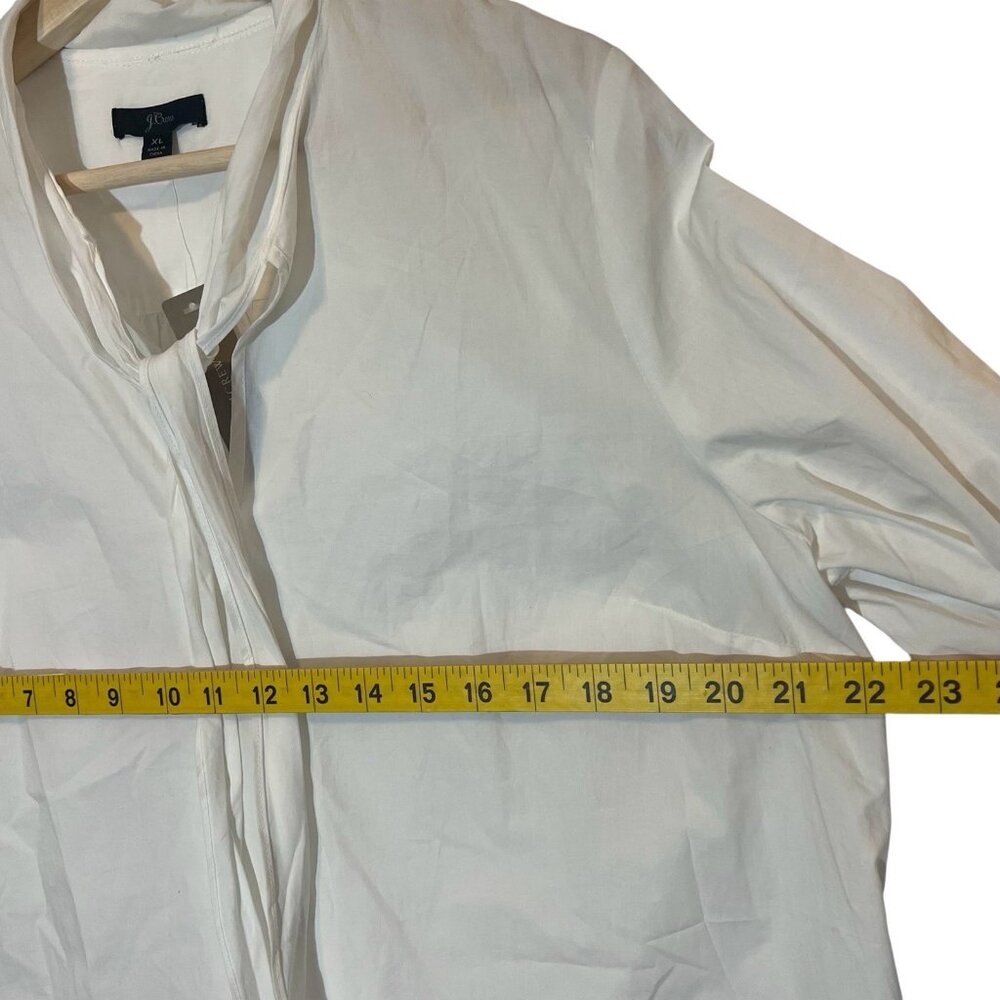 J.Crew Women’s Top Tie Neck Blouse XL Long Sleeves 100% Cotton NWT - Picture 5 of 11